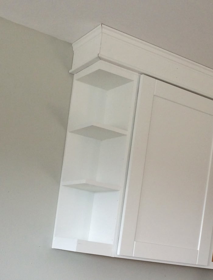 Open End Kitchen Wall Shelf – Stylish Way to Finish a Cabinet Run