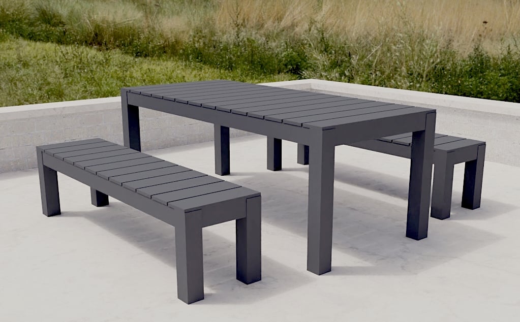 Essential Modern Outdoor Square Dining Table– Free Woodworking Plans