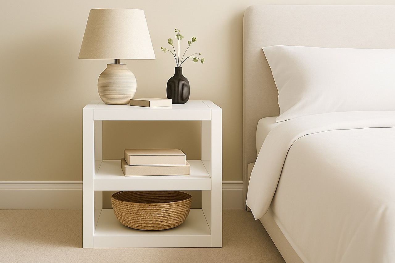 DIY Parsons End Table with Two Shelves – Modern and Minimal Free Plans