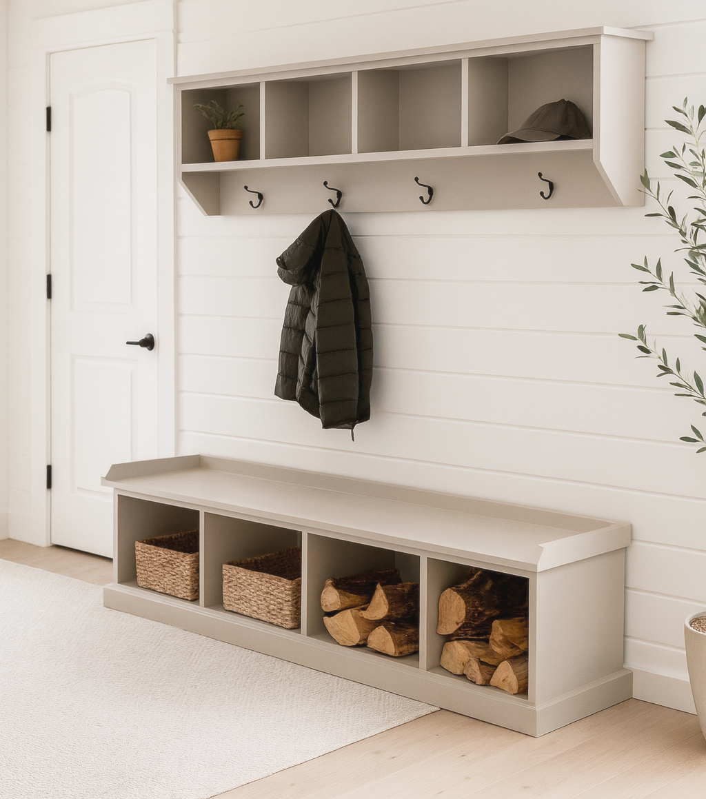 Essential Entryway Shelf with Hooks