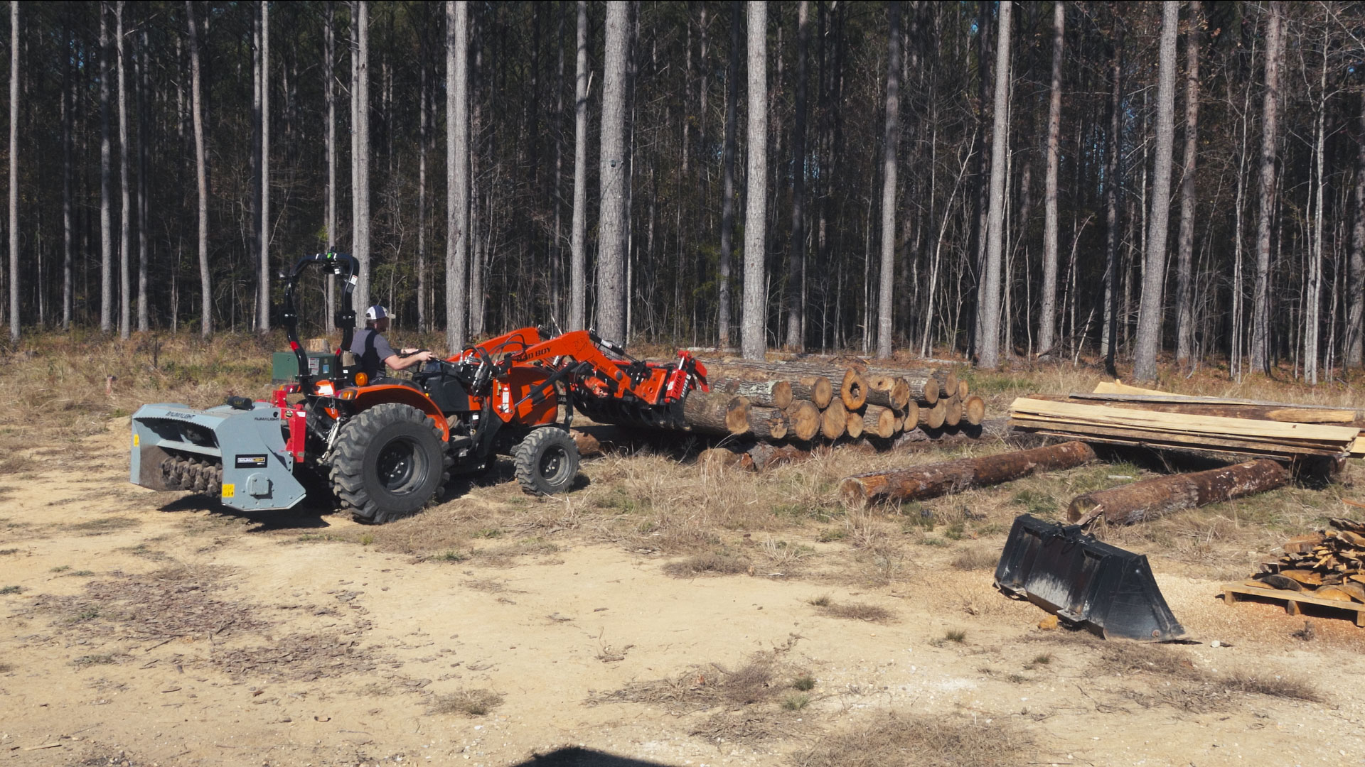 Day 583 – Moisture Meter, Log Yard Expansion, & an Orange Marbled Orbweaver