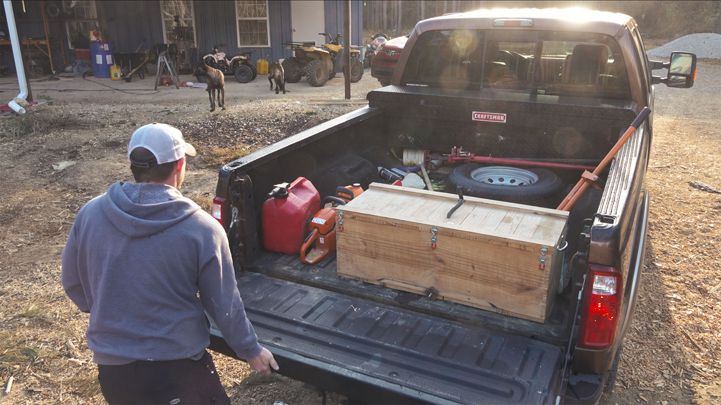 Day 585 – Firewood Donation, Finishing a Beam Job, & Board and Batten